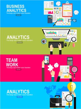 İş web tema, renk vektör çizim