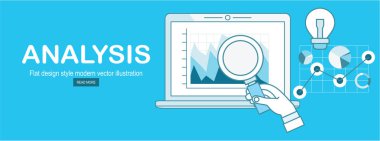 İş analytics kavramı tema. Vektör çizim