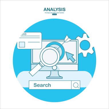 İş web tema, renk vektör çizim