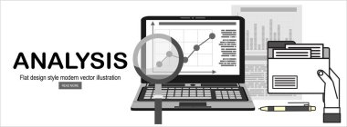 analiz basitçe vektör illüstrasyon  