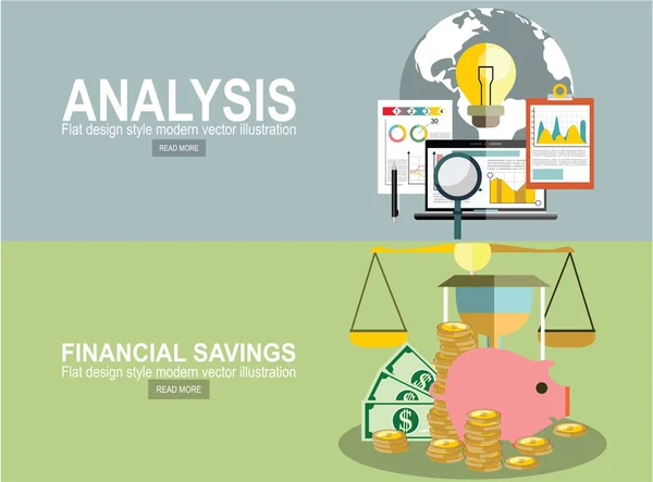 Statistica Del Sito Web Informazione Sviluppo Analitico Concetti Banner Web — Vettoriale Stock