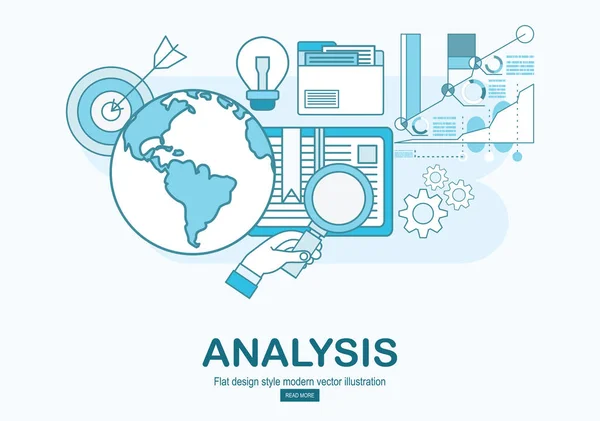 Tema Del Concepto Analítica Empresarial Ilustración Vectorial — Archivo Imágenes Vectoriales