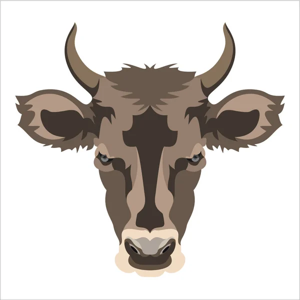 Mucca Semplicemente Illustrazione Vettoriale — Vettoriale Stock