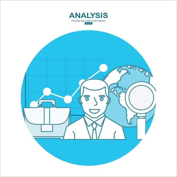 Analyse Einfach Vektorillustration — Stockvektor