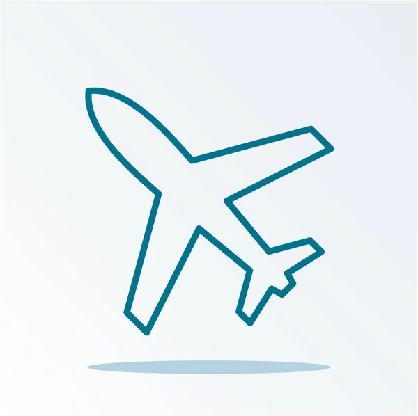 Plane Simply Vector Illustration — Stock Vector