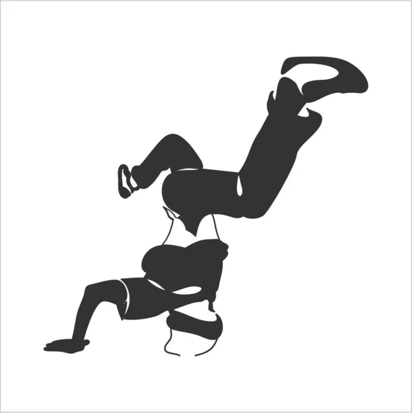 Break Dancer Simplesmente Ilustração Vetorial — Vetor de Stock