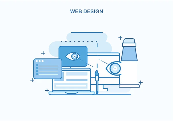 Diseño Web Simplemente Vector Ilustración — Vector de stock