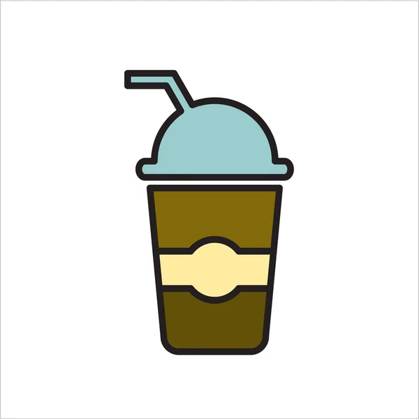 Jednoduchý Šálek Kávy Jednoduchá Vektorová Ilustrace — Stockový vektor