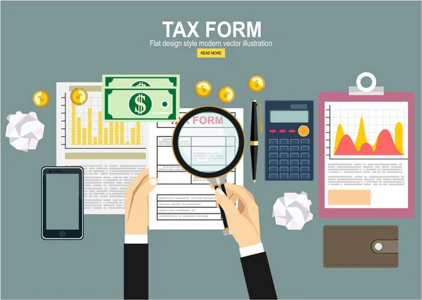 Forma Fiscale Semplicemente Illustrazione Vettoriale — Vettoriale Stock