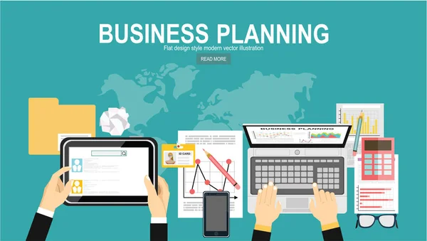 Tema Del Concepto Analítica Empresarial Ilustración Vectorial — Vector de stock