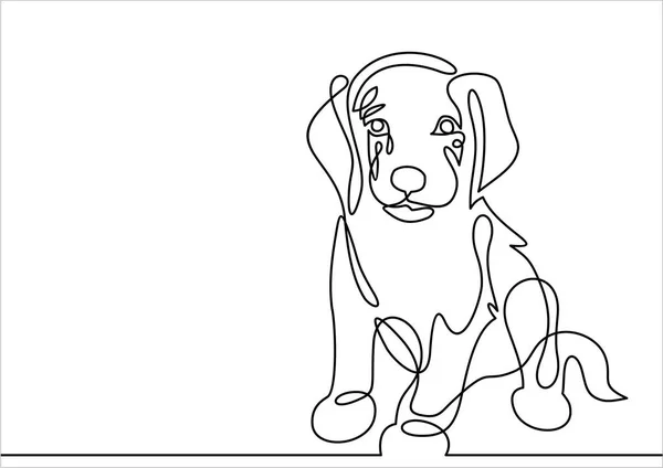 Σκύλος Απλά Απεικόνιση Διάνυσμα — Διανυσματικό Αρχείο
