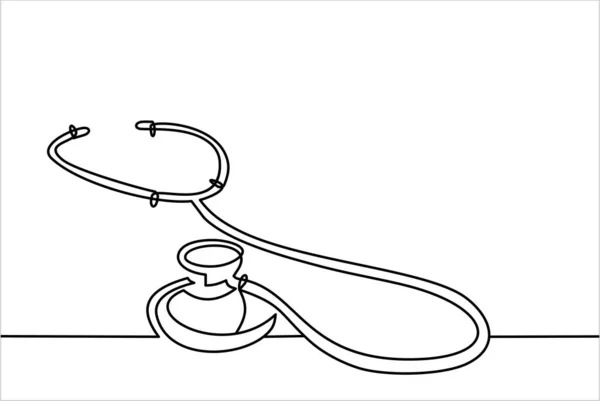 Stethoscope Simply Vector Illustration — Stock Vector