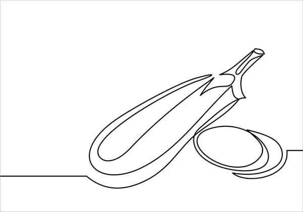 茄子和鸡蛋简单的矢量插图 — 图库矢量图片