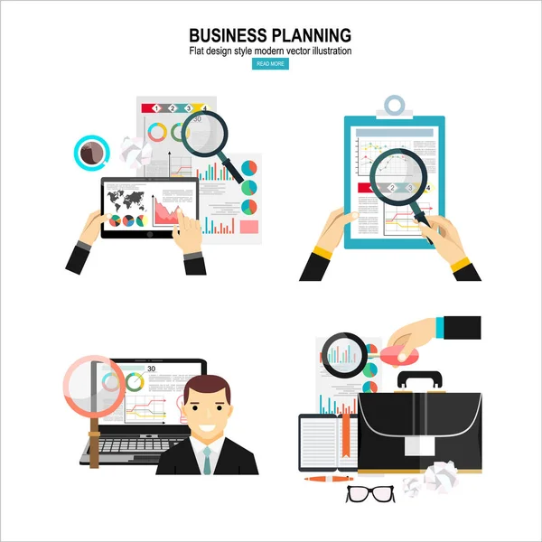Business Planning Gewoon Vector Illustratie — Stockvector