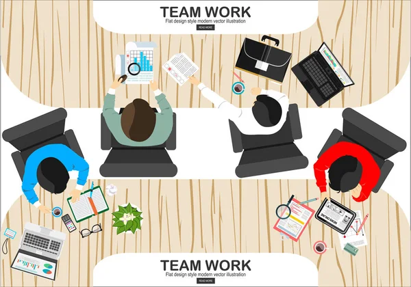 Team Work Simply Vector Illustration — Stock Vector