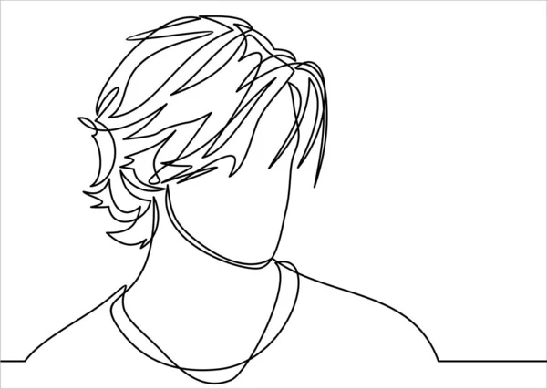 男性肖像简单的矢量插图 — 图库矢量图片
