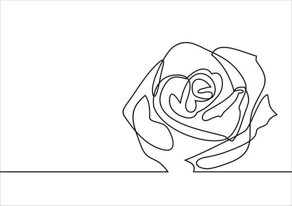 Rose Einfach Vektorillustration — Stockvektor