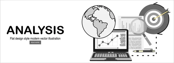 Analyse Eenvoudig Vector Illustratie — Stockvector