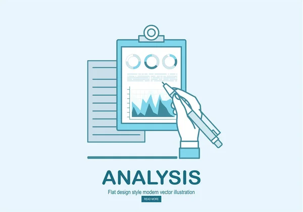 Analysis Banner Simply Vector Illustration — Stock Vector