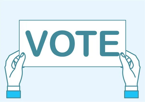 Banner Voto Simplemente Vector Ilustración — Archivo Imágenes Vectoriales