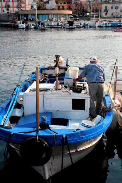 Bateaux Pêche Mignons Sicile Italie — Photo