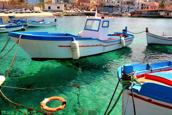 Barcos Pesca Sicília Italia — Fotografia de Stock