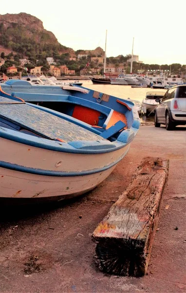 Niedliche Fischerboote Sizilien Italien — Stockfoto