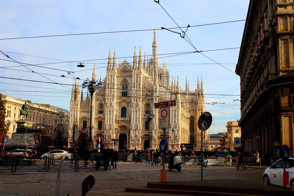 Vista Para Catedral Milão Itália — Fotografia de Stock