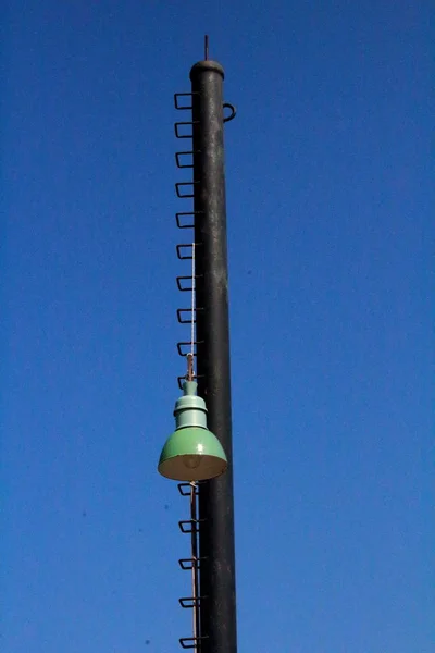 Evocative Image Harbor Lamppost — Stock Photo, Image