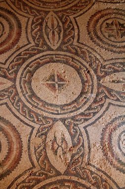 Mozaik zemin, Villa Romana del Casale (300 Ad) Piazza Armerina Sicilya, İtalya. Unesco Dünya Mirası