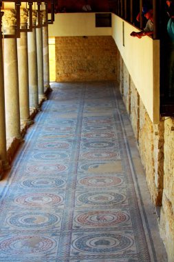 Mozaik zemin, Villa Romana del Casale (300 Ad) Piazza Armerina Sicilya, İtalya. Unesco Dünya Mirası