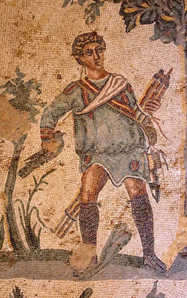 Piso Mosaico Villa Romana Del Casale 300 Piazza Armerina Sicilia — Foto de Stock