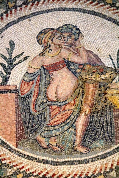 Mozaik zemin, Villa Romana del Casale (300 Ad) Piazza Armerina Sicilya, İtalya. Unesco Dünya Mirası