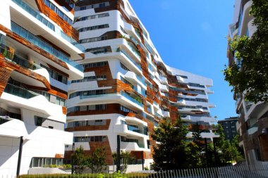 İtalya - Milano, Eki 22, 2017 Milano City Life Alışveriş Bölgesi