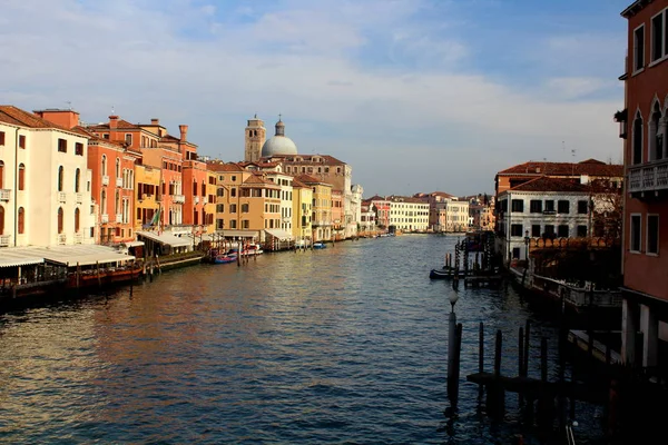 Venezia Italia Dicembre 2018 Veduta Panoramica Canale Venezia Con Cupola — Foto Stock