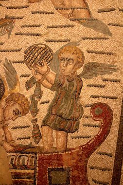 Piazza Armerina Sicilya, İtalya Villa Romana del Casale (300 Ad) çağrıştıran görüntü. Unesco Dünya Mirası