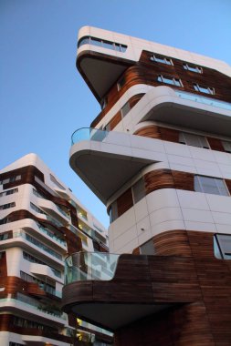 İtalya - Milano, Eki 22, 2017 Milano City Life Alışveriş Bölgesi