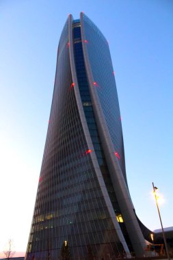 İtalya - Milano, Eki 22, 2017 Milano City Life Alışveriş Bölgesi