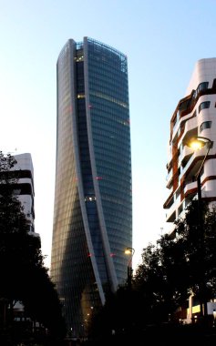 İtalya - Milano, Eki 22, 2017 Milano City Life Alışveriş Bölgesi