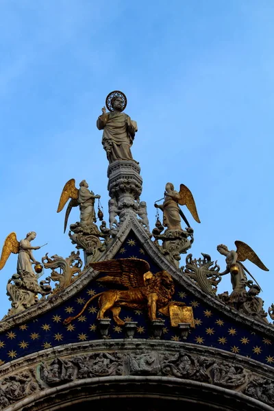 Venezia Italia December 2018 San Marco Bazilika Részletek — Stock Fotó