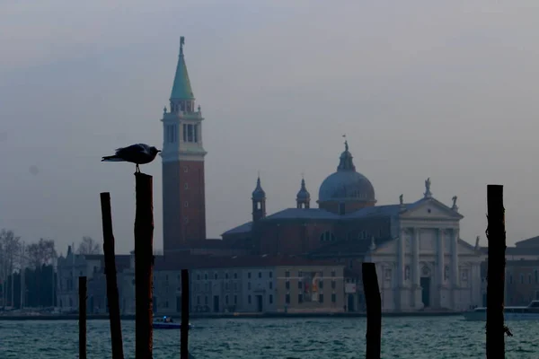 Venezia Italia December 2018 Panoramautsikt Över Venedigs Kanal Med Kupol — Stockfoto