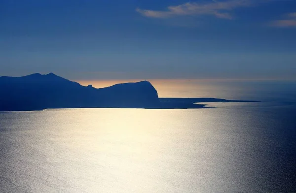 Eindrucksvolles Bild Der Küste Meer Bei Sonnenuntergang Sizilien Italien — Stockfoto