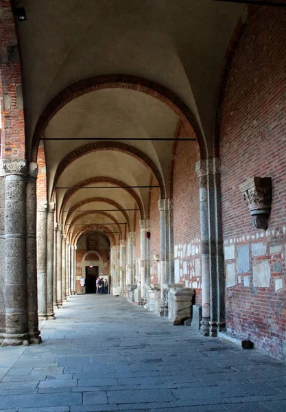 Milán Italia Octubre 2017 Basílica Sant Ambrogio Patrona Milán Una —  Fotos de Stock