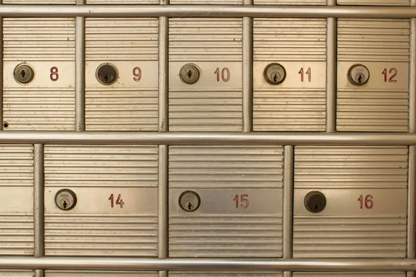 Evocative Image Old Post Office Mailboxes — Stock Photo, Image