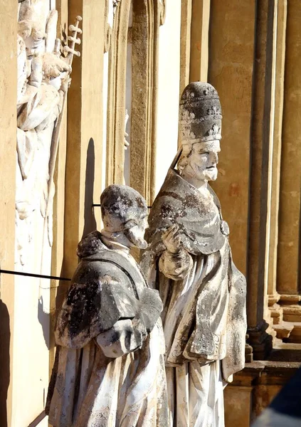 Palermo Itália Imagem Evocativa Igreja San Domenico Estátuas Fachada — Fotografia de Stock