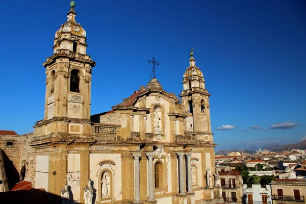 Palermo Italia Imagen Evocadora Vista Iglesia San Domenico Fachada — Foto de Stock