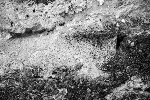 Antik Duvarın Siyah Beyaz Dokusunun Anımsatıcı Görüntüsü — Stok fotoğraf
