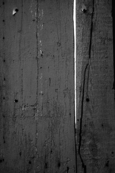 Évocatrice Image Noir Blanc Texture Des Vieilles Planches Verticales Bois — Photo