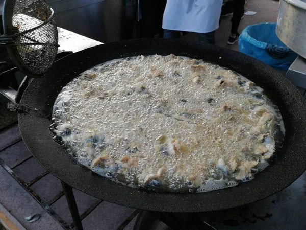 Papas Fritas Anchoa Sartén — Foto de Stock