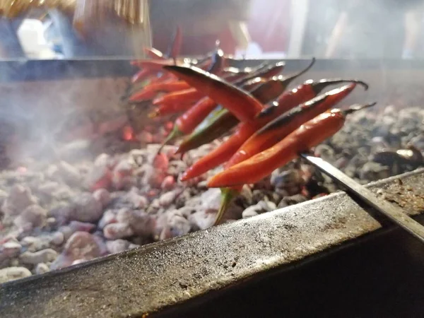 Cocinar Kebabs Adana Parrilla Estilo Restaurante — Foto de Stock